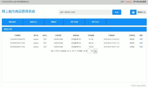 2196网上超市商品管理系统jsp源码 说明文档 毕设